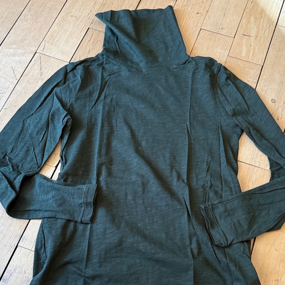 Madewell Forest Green Turtleneck Top XS - Picture 12 of 15